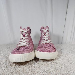 NEW Big Girls Cat & Jack Kynlee Glitter Velvet Sneakers Size 4